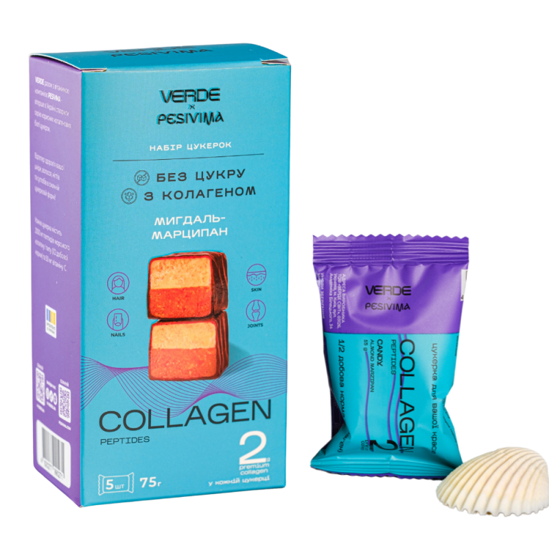 Набір цукерок  Collagen Мигдаль-марципан 5 шт (75 г)